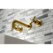Kingston Brass KS8127BEX Essex 2-Handle 8" Wall Mount Bathroom Faucet, Brushed Brass KS8127BEX - alternate 5
